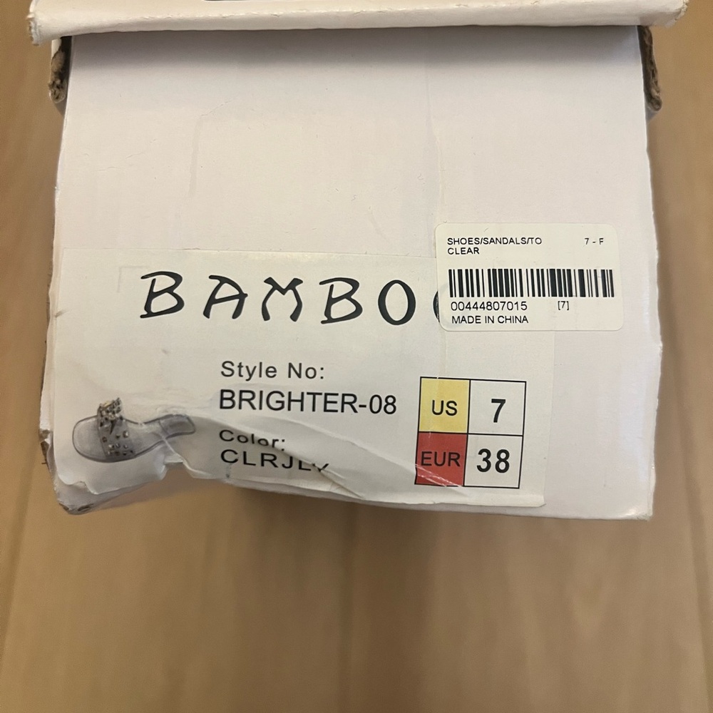 BAMBOO Clear/Transparent Sandals